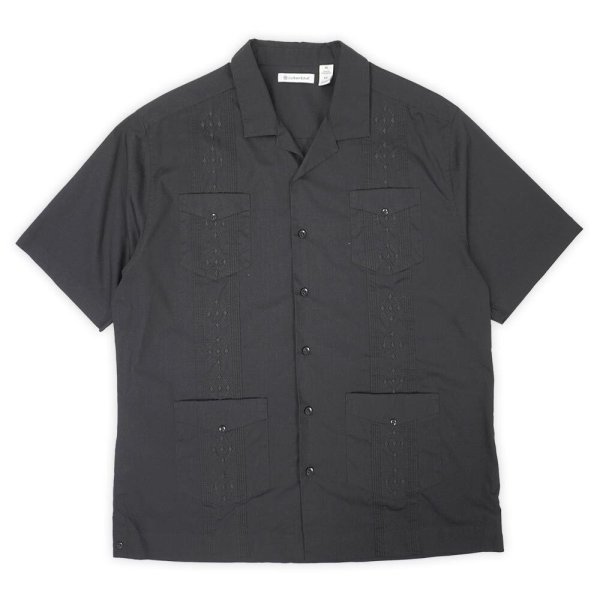 画像1: 00's CUBAVERA キューバシャツ "BLACK" (1)