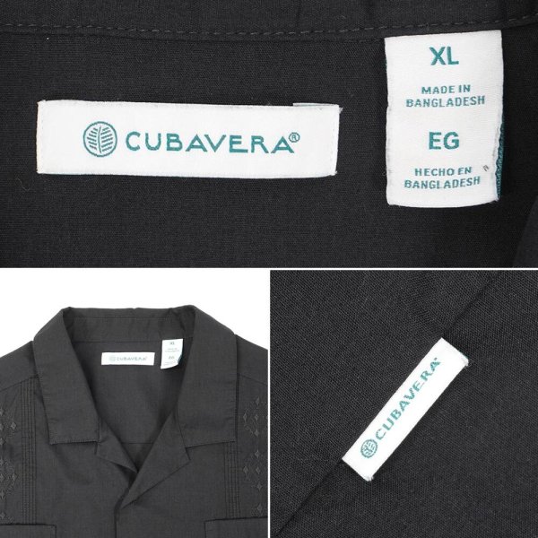 画像3: 00's CUBAVERA キューバシャツ "BLACK" (3)