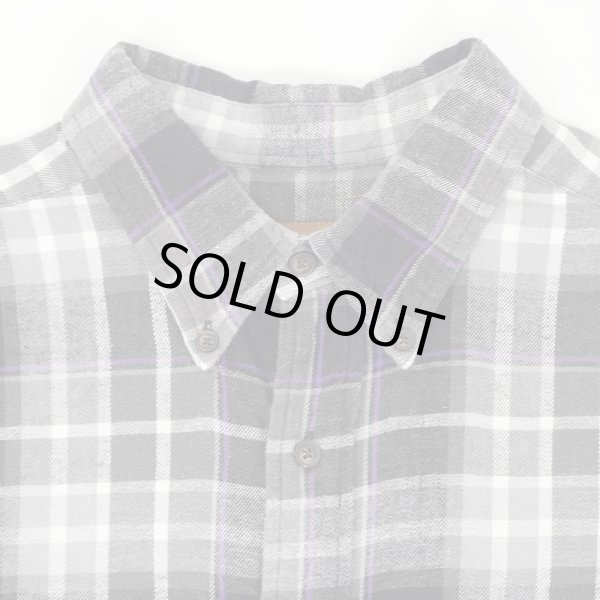 画像3: 00's ST JOHN'S BAY フランネルボタンダウンシャツ "Black Plaid" (3)
