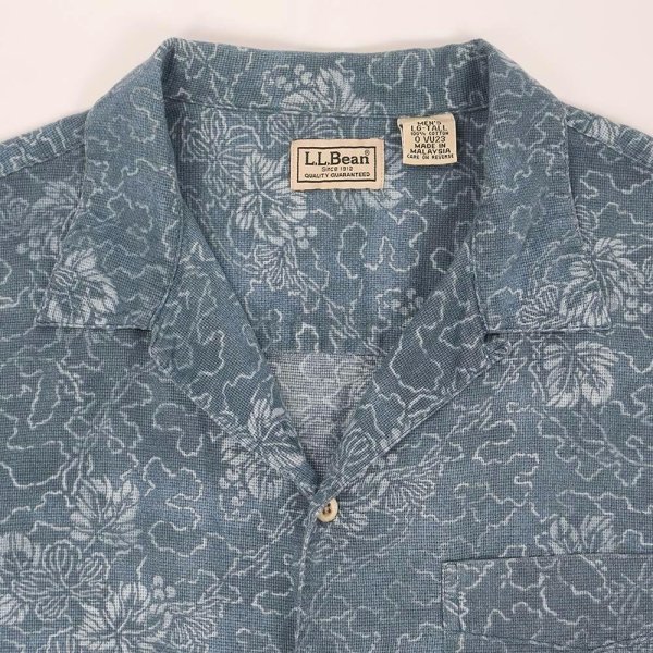 画像3: 00's L.L.Bean S/S 総柄 オープンカラーシャツ 【5】 (3)