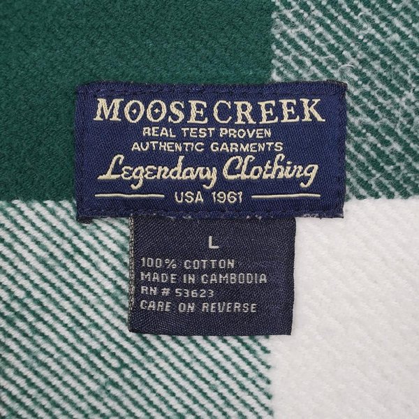 画像2: 00's MOOSE CREEK ブロックチェック柄 ヘビーネルシャツ (2)