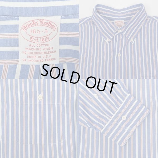 画像3: 90's Brooks Brothers マルチストライプ柄 ボタンダウンシャツ “MADE IN USA” (3)