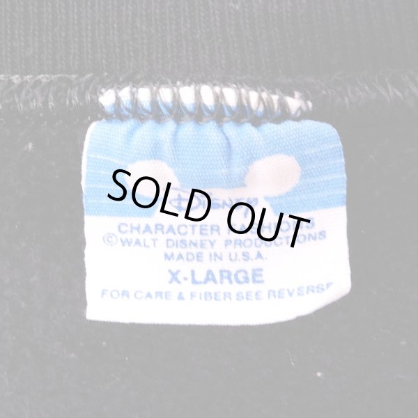 画像2: 80's Mickey Mouse フロッキープリント スウェット "MADE IN USA" (2)