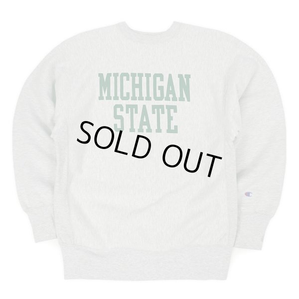 画像1: 90's Champion リバースウィーブ スウェット "MADE IN USA / MICHIGAN STATE / WATER PRINT" (1)
