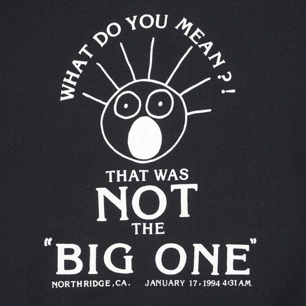 画像2: 90's Scared Guy プリントスウェット "BLACK / FABRIC MADE IN USA" (2)