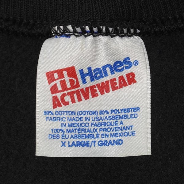 画像3: 90's Scared Guy プリントスウェット "BLACK / FABRIC MADE IN USA" (3)