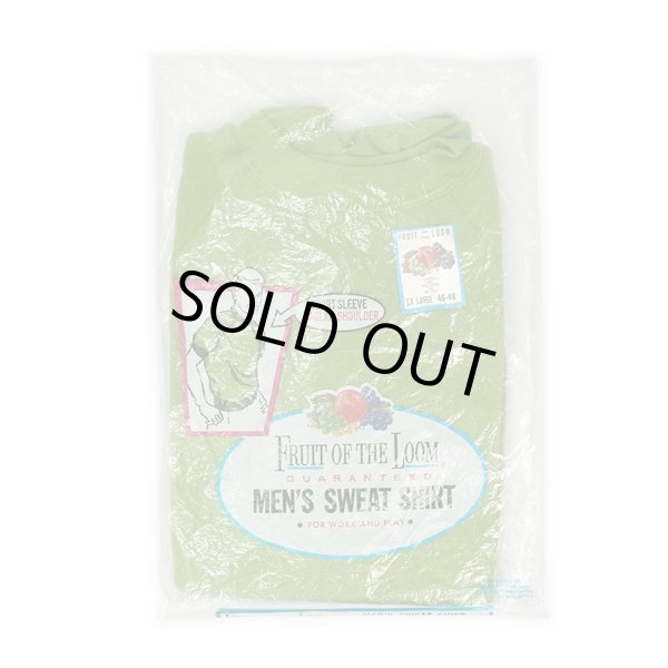 画像1: 60's Fruit of the loom S/S スウェット "GREEN / MADE IN USA / DEADSTOCK" (1)
