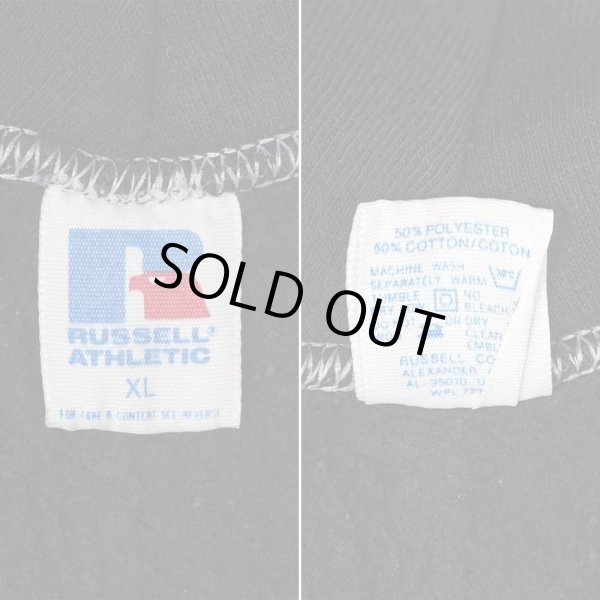 画像2: 80's RUSSELL カレッジロゴ スウェットパーカー "BLACK / PURDUE" (2)