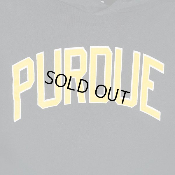 画像3: 80's RUSSELL カレッジロゴ スウェットパーカー "BLACK / PURDUE" (3)