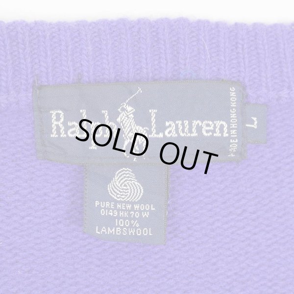 画像2: 90's Polo Ralph Lauren クルーネック ウールニット (2)