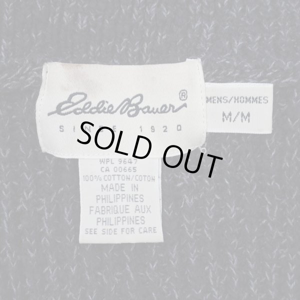 画像2: 90's Eddie Bauer コットンジープニット "Heather Black" (2)