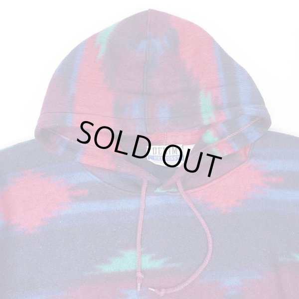 画像3: 90's DENIM EXPRESS ネイティブ柄 フリースパーカー (3)