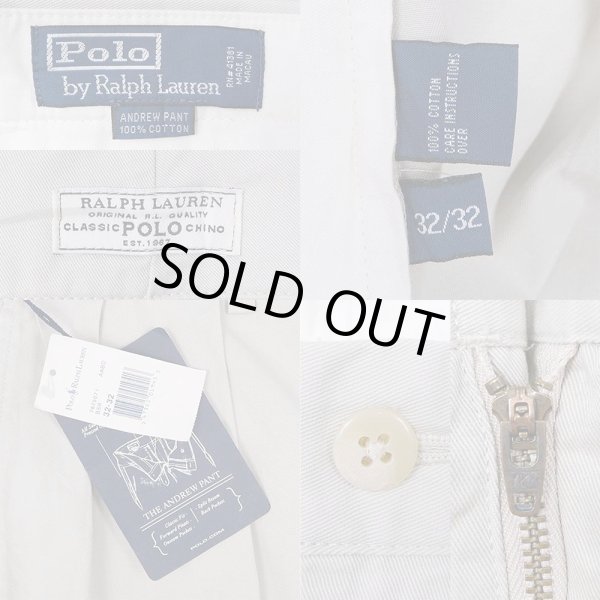 画像3: 90's Polo Ralph Lauren 2タック チノトラウザー "DEADSTOCK / ANDREW PANT / LIGHT BEIGH" (3)