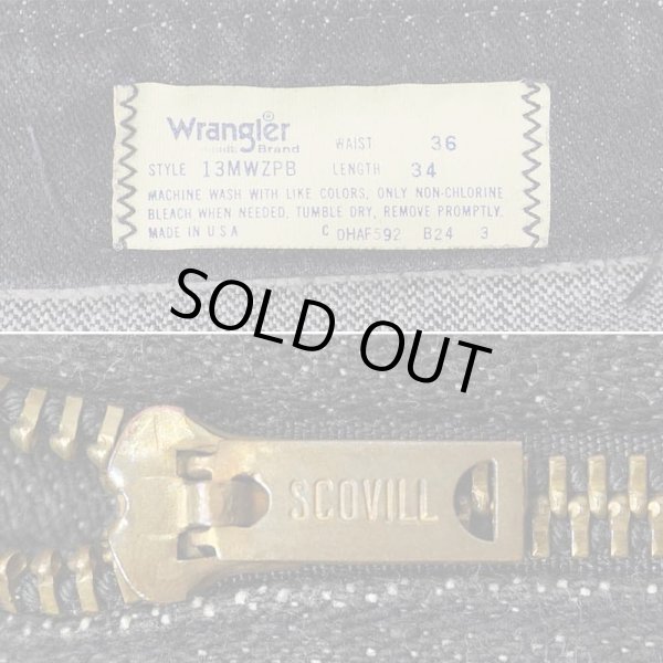 画像4: 80's Wrangler 13MWZPB 先染め ブラックデニムパンツ "MADE IN USA" (4)
