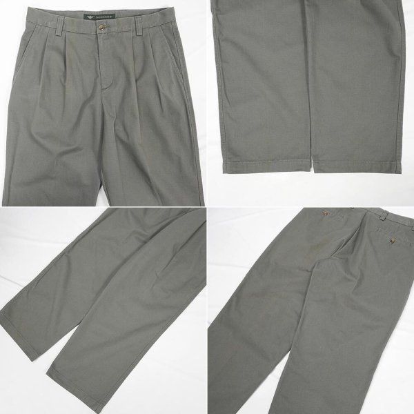 画像4: Early 00's DOCKERS 2タック チノトラウザー "OLIVE GRAY / W34 L29" (4)