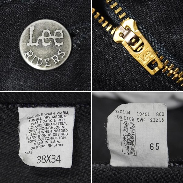 画像4: Early 90's Lee 209-0108 ブラックデニムパンツ "DEADSTOCK / MADE IN USA" (4)