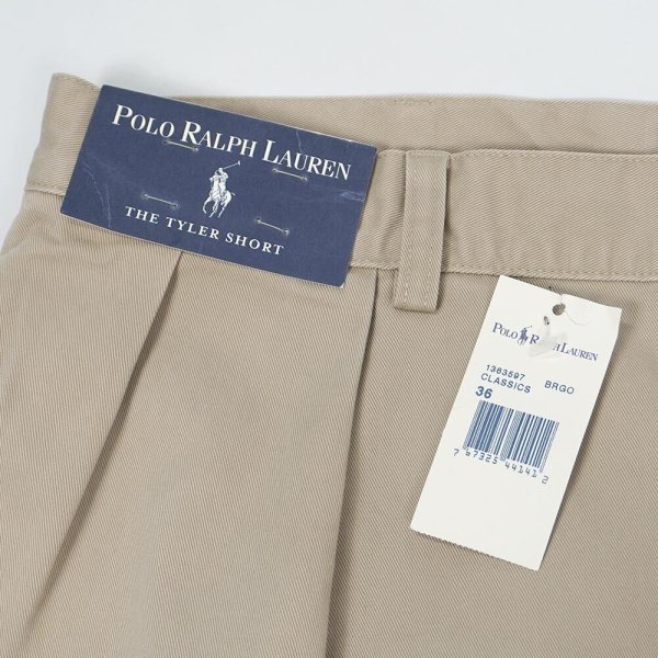 画像3: 90's Polo Ralph Lauren 2タック チノショーツ "TYLER SHORT / DEADSTOCK / W36" (3)