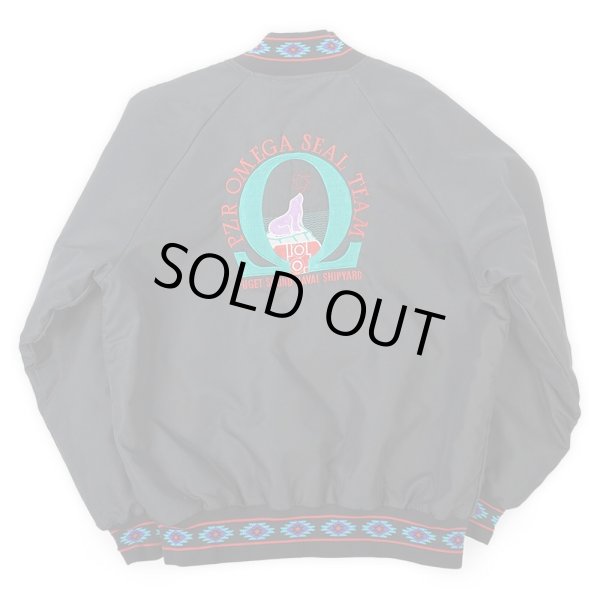 画像2: 90's HARTWELL ネイティブ柄リブ スタジャン “BLACK” (2)