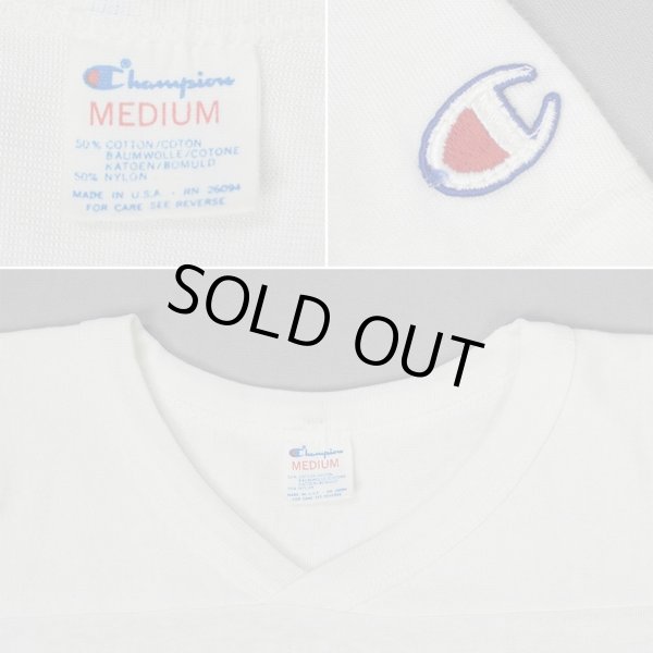 画像4: 80's Champion Vネック フットボールTシャツ "MADE IN USA" (4)