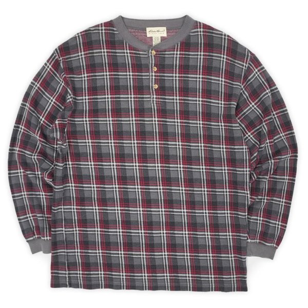 画像1: 90's Eddie Bauer ヘンリーネックカットソー (1)