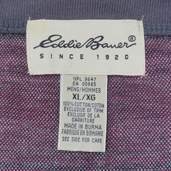 画像2: 90's Eddie Bauer ヘンリーネックカットソー (2)