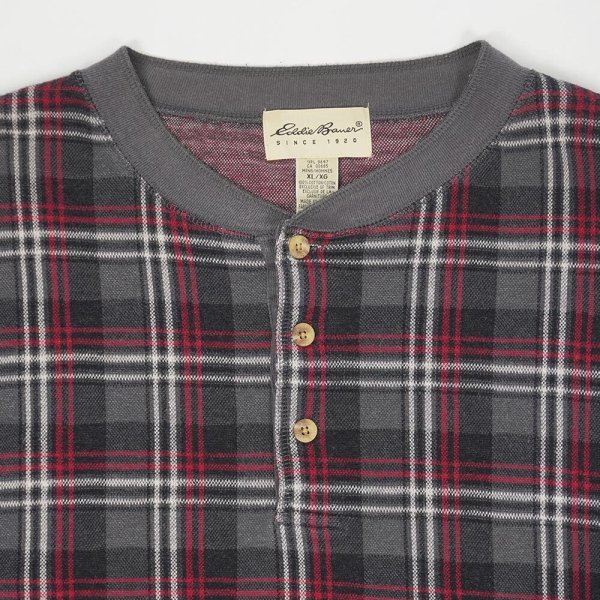 画像3: 90's Eddie Bauer ヘンリーネックカットソー (3)