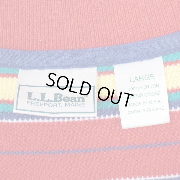 画像2: 90's L.L.Bean マルチボーダー柄 ポロシャツ “MADE IN USA” (2)