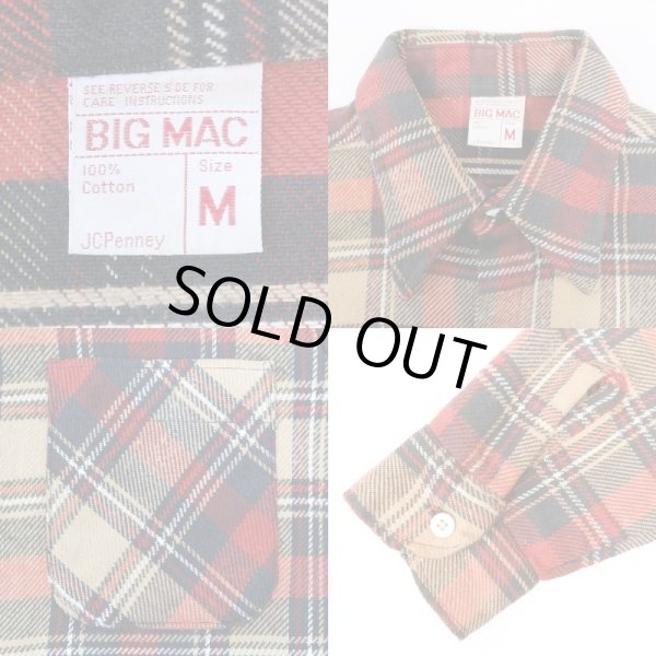 画像3: 70's BIG MAC へビーネルシャツ "単色タグ" (3)