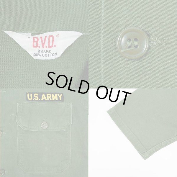 画像3: 60's B.V.D コットンサテン ユーティリティシャツ (3)