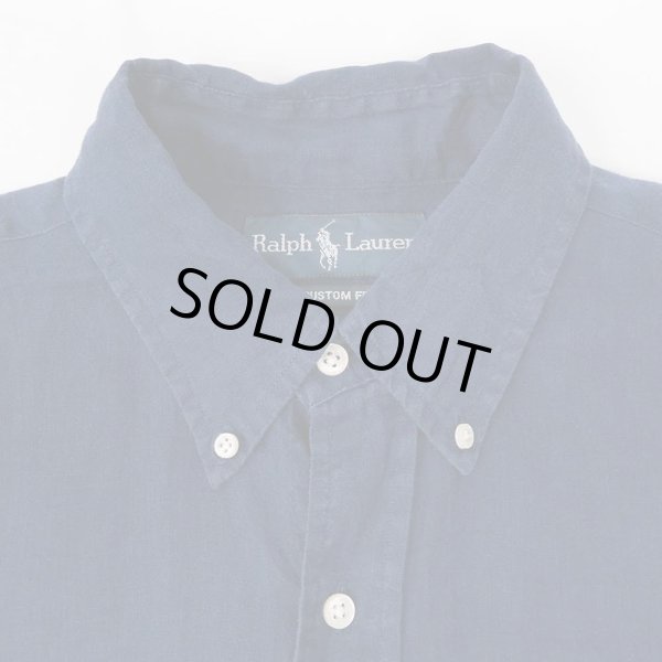画像3: 90's Polo Ralph Lauren ボタンダウンシャツ “LINEN / CUSTOM FIT” (3)