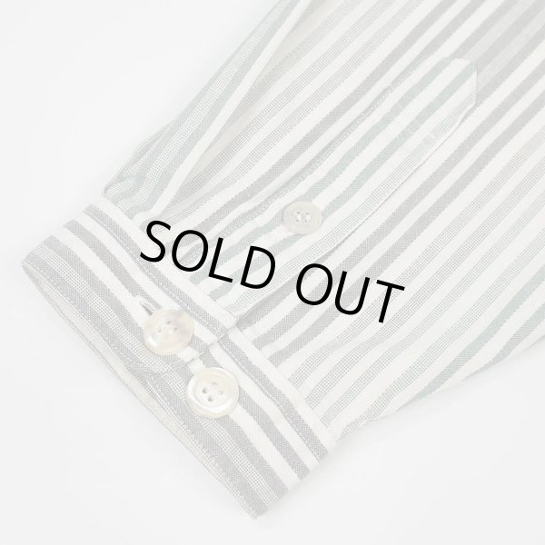 画像5: 90's GUESS マルチストライプ柄 ノーカラーシャツ (5)