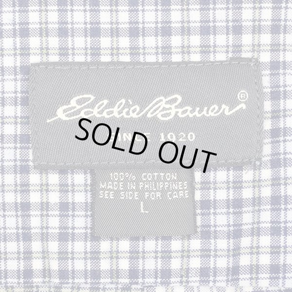 画像2: 00's Eddie Bauer ボタンダウンシャツ “Blue Plaid” (2)