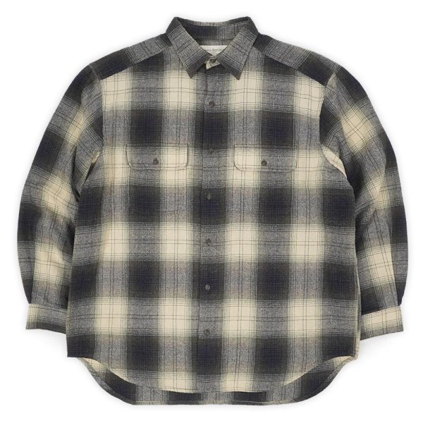 画像1: 90's Banana Republic ウールワークシャツ "Ombre Plaid" (1)