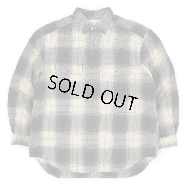 画像1: 90's Banana Republic ウールワークシャツ "Ombre Plaid" (1)