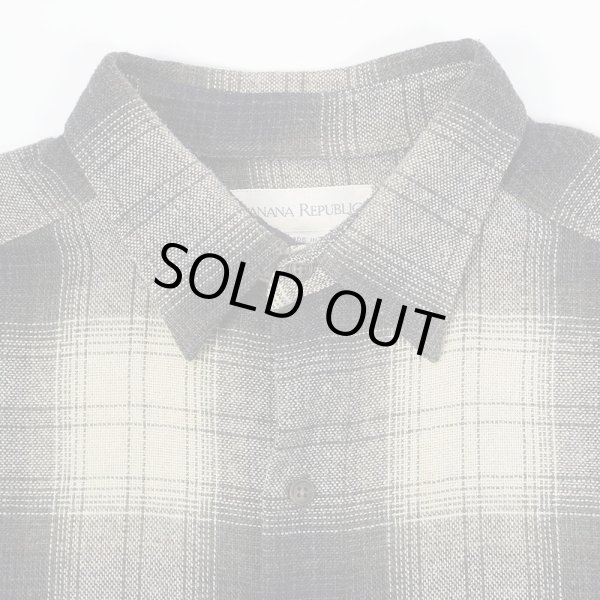 画像3: 90's Banana Republic ウールワークシャツ "Ombre Plaid" (3)