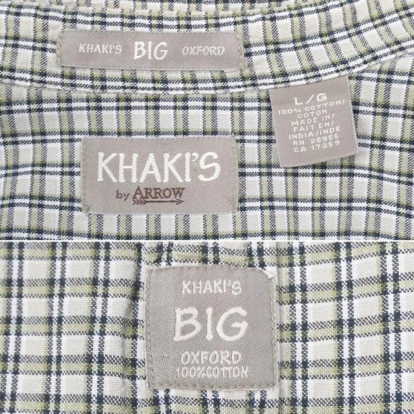 画像2: 90's KHAKI'S by ARROW ボタンダウンシャツ "BIG OXFORD / OLIVE PLAID" (2)