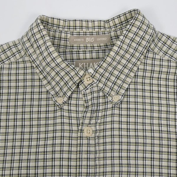 画像3: 90's KHAKI'S by ARROW ボタンダウンシャツ "BIG OXFORD / OLIVE PLAID" (3)