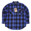 画像1: Late 90's FIVE BROTHER ブロックチェック柄 ヘビーネルシャツ "DEADSTOCK" (1)