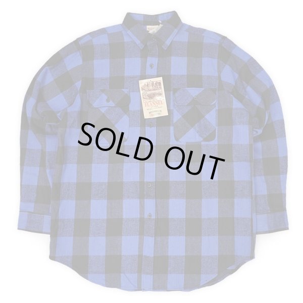 画像1: Late 90's FIVE BROTHER ブロックチェック柄 ヘビーネルシャツ "DEADSTOCK" (1)