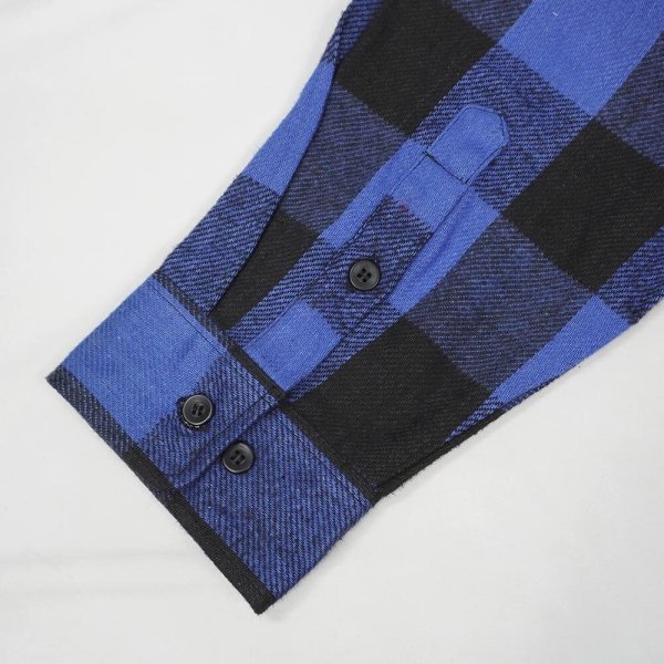 画像4: Late 90's FIVE BROTHER ブロックチェック柄 ヘビーネルシャツ "DEADSTOCK" (4)
