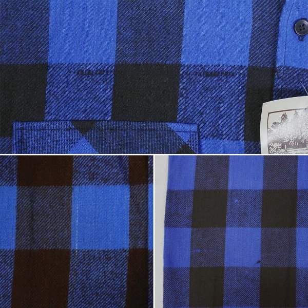 画像5: Late 90's FIVE BROTHER ブロックチェック柄 ヘビーネルシャツ "DEADSTOCK" (5)