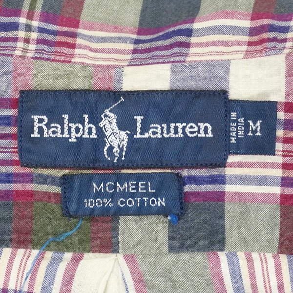 画像2: 90's Polo Ralph Lauren S/S ボタンダウンシャツ "MCMEEL" (2)