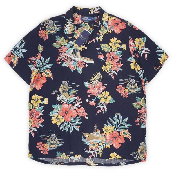 画像1: 00's Polo Ralph Lauren レーヨンハワイアンシャツ "DEADSTOCK" (1)