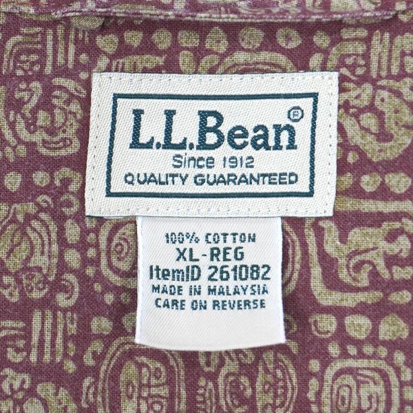 画像2: 00's L.L.Bean S/S 総柄 オープンカラーシャツ 【6】 (2)