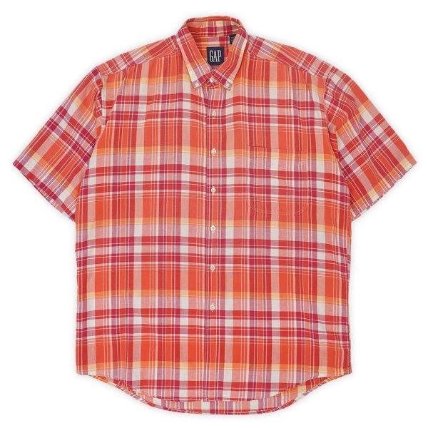 画像1: 90's OLD GAP S/S ボタンダウンシャツ "MADE IN CANADA" (1)
