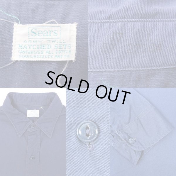 画像3: 60's SEARS コットンワークシャツ “ARMY TWILL” (3)