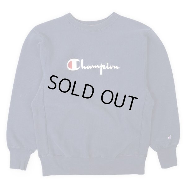 画像1: 90's Champion リバースウィーブ スウェット “Script Logo / NAVY / MADE IN USA” (1)