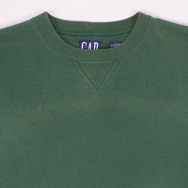 画像3: 90's OLD GAP 前V ブランクスウェット "FADE GREEN" (3)