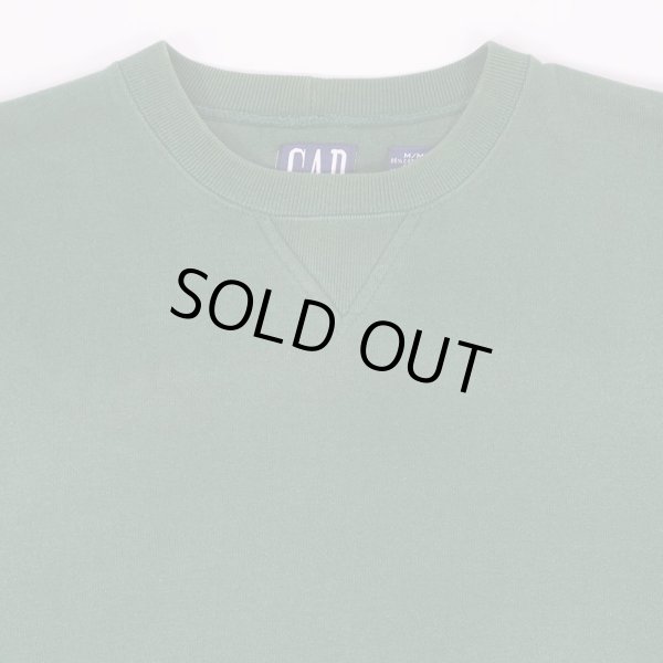 画像3: 90's OLD GAP 前V ブランクスウェット "FADE GREEN" (3)