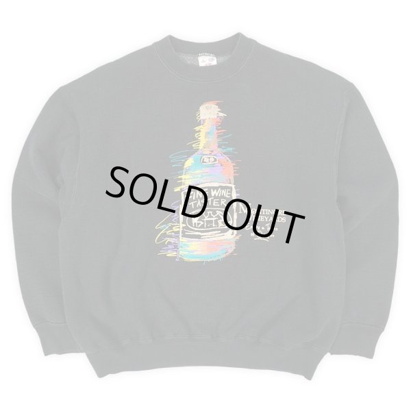 画像1: 90's MONTINORE VINEYARDS プリントスウェット "BLACK / MADE IN USA" (1)